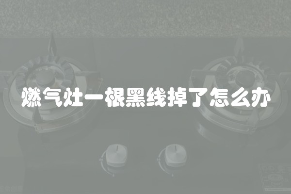 燃气灶一根黑线掉了怎么办