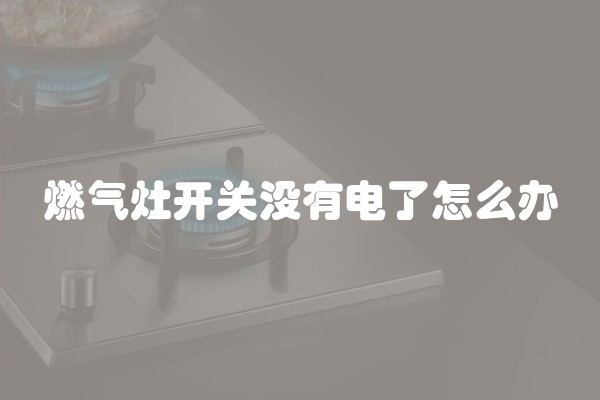 燃气灶开关没有电了怎么办