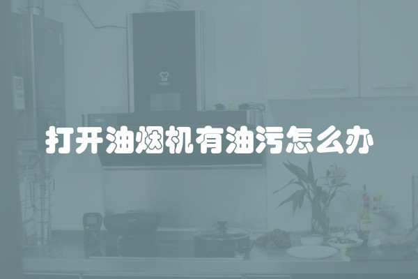打开油烟机有油污怎么办