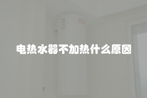 电热水器不加热什么原因
