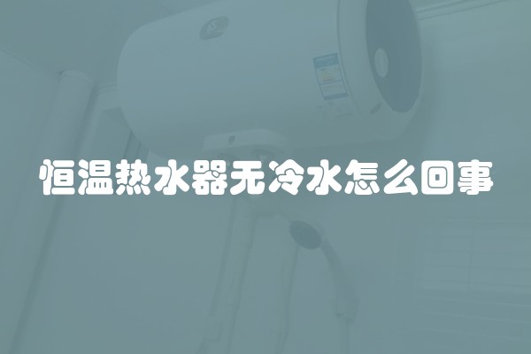 恒温热水器无冷水怎么回事