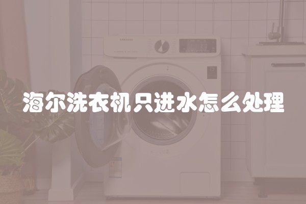 海尔洗衣机只进水怎么处理
