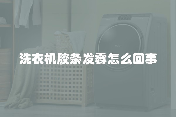 洗衣机胶条发霉怎么回事