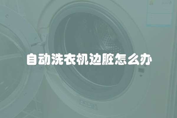 自动洗衣机边脏怎么办