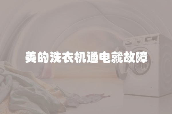 美的洗衣机通电就故障