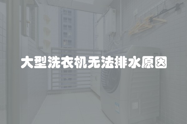 大型洗衣机无法排水原因