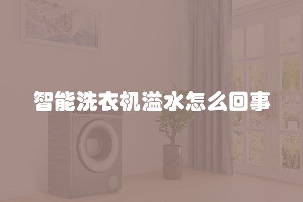 智能洗衣机溢水怎么回事