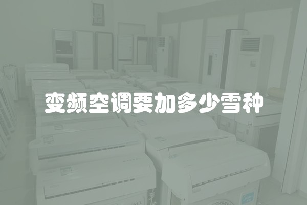 变频空调要加多少雪种