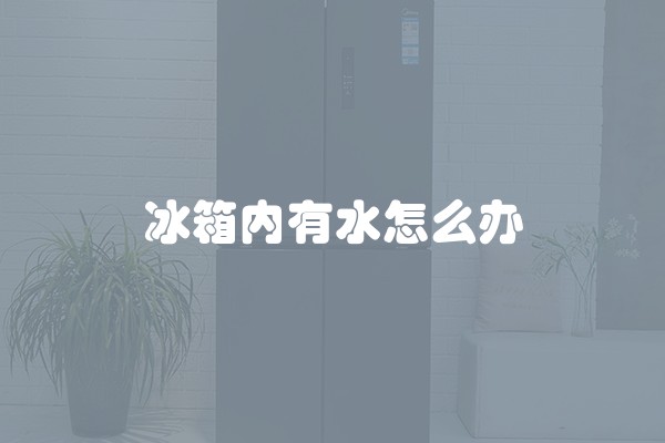 冰箱内有水怎么办