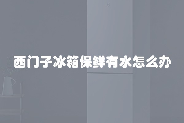西门子冰箱保鲜有水怎么办