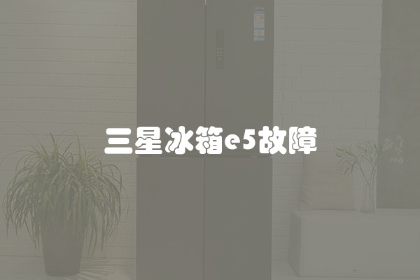 三星冰箱e5故障