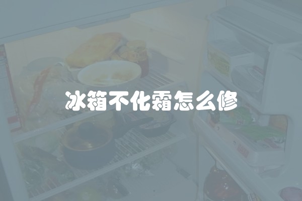 冰箱不化霜怎么修