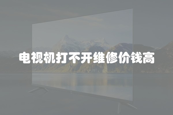 电视机打不开维修价钱高